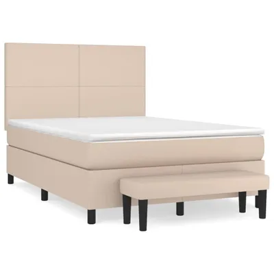 Produktbild von Boxspringbett Matratze Cappuccino-Braun 140x200cm Kunstleder