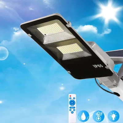 Obrázek produktu pro Solární pouliční osvětlení pro venkovní použití LED solární světlo od soumraku do úsvitu s dálkovým ovládáním IP65 Vodotěsný solární reflektor 20000lm