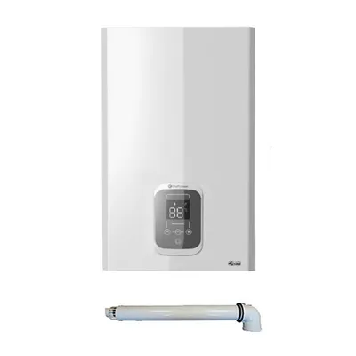 Obrázok produktu pre Plynové krbové kúrenie do kúpeľne s ventiláciou Avenir Plus LNX BasNox Chaffoteaux 16 l/min bután-propán