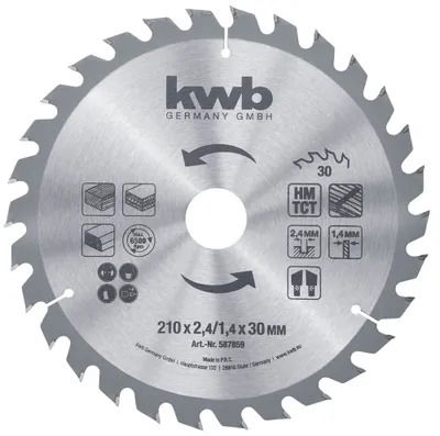 Produktbild von kwb 587859 Kreissägeblatt 210 x 30 mm 1 St