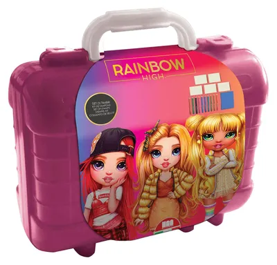 Image de Boîte de timbres et de coloriage de voyage Rainbow High