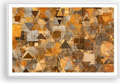 Produktbild von Gerahmtes Poster - Weißer Rahmen - Abstraktion modern - 91,5x61 cm - Wand Bild - Wanddeko - Wandbilder - Kunstposter - Wandposter - Bilderrahmen - Bilder - Kunstdruck - Wandbild - P2WAA91x61-4021