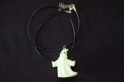Produktbild von Leuchtender Geist Kette Halskette Miniblings Gespenst Spuk Kostüm Halloween