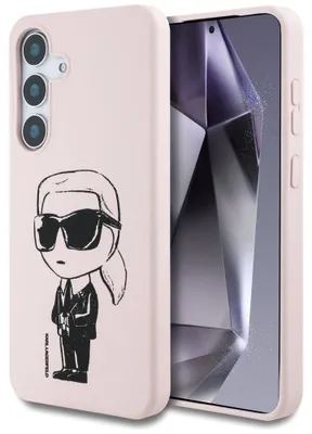 Obrázok produktu pre Puzdro Karl Lagerfeld Silicone Graffiti Ikonik Printed Logo MagSafe Samsung Galaxy S25 ružové