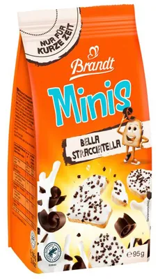 Produktbild von Brandt Minis Bella Stracciatella Mini Zwieback mit Schokosplittern 95g