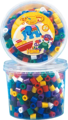 Produktbild von Hama Bügelperlen maxi "Volltonmix" in Dose 10,0 mm 600 Bügelperlen
