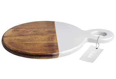 Produktbild von GUSTA Servierbrett mit Emaille Mango ø32cm