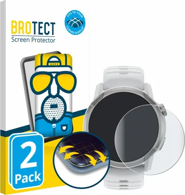 Produktbild von 2x BROTECT Fullscreen Schutzfolie für Coros Apex 4 (46 mm) Displayschutz Folie Fullcover Matt Entspiegelungsfolie