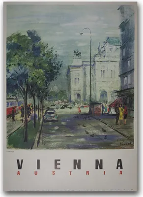 Produktbild von Poster - Canvas - Leinwand - 59,4 cm x 84,1 cm - Fotoposter - Leinwandkunst - Wien, Österreich