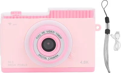 Produktbild von Digitalkamera 48M 1080P 8-facher Zoom unterstützt drahtlose Wiedergabetreue Retro-Kompaktkamera mit MP3-Wiedergabefiltern Frames Roseate