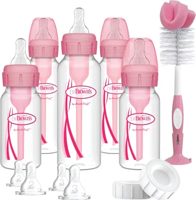 Produktbild von Dr. Brown's Geschenkset Anti-colic Smalle Hals Rosa Options+ SB05307-INTLX