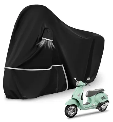 Productafbeelding van Motorafdekhoes voor buiten, 420D Oxford, zwart, geschikt voor Piaggio Vespa GTV GTS GT60/125/200/250/300 (zonder bagageruimte)