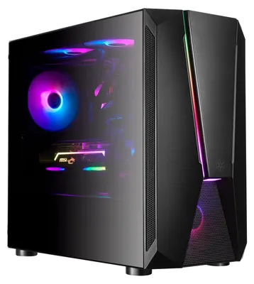 Produktbild von Silverstone FARA V1M PRO, Tower, PC, Schwarz, micro ATX, Mini-ITX, Kunststoff, Stahl, Gehärtetes Glas, 16,3 cm