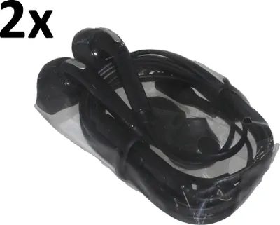 Produktbild von 2x Kopfhörer für Original Samsung Galaxy J3 (2017) / J3 (2016) / J2 (2017) / J2 Prime schwarz In-Ear earphone Headset Ohrhörer 3,5mm Stereo Sound 900 + Emiro Pad