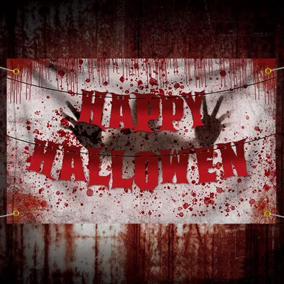 Produktbild von Halloween-Flagge, Kürbis-Dekorationsflagge, Atmosphären-Dekoration, hängende Flagge, 180 × 110 cm