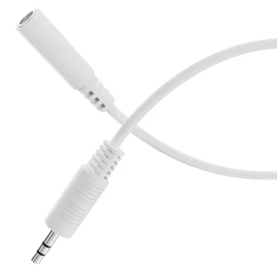 Immagine prodotto di Cavo audio da 3,5 mm (connettore) a 3,5 mm (presa), bianco, 2,50 metri