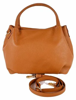 Immagine prodotto di Borsa a mano in pelle Giuliano, modello Aanya, da donna, prodotta in Italia, color marrone