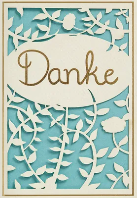 Produktbild von Danke Glückwunschkarte im Format 115x17cm mit Umschlag