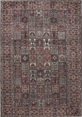 Produktbild von Waschbarer Teppich George Multicolor/Rot 140x200 cm Wohnzimmer Rechteckig benuta