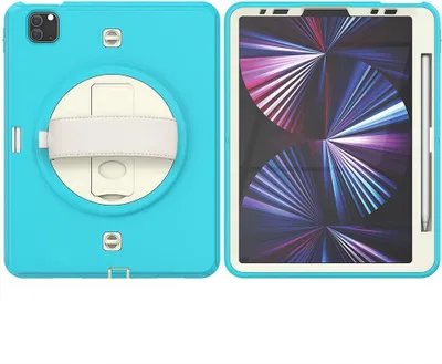 Produktbild von Tasche für iPad Air 5/Air 4/Pro 11 mit Ständer und Schultergurt Türkis