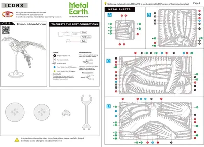 Produktbild von METAL EARTH 3D-Puzzle Papagei (ICONX)
