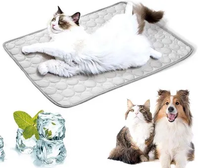 Produktbild von Famanu Kühlmatte für Hunde und Katzen - 68 x 61 cm, grau