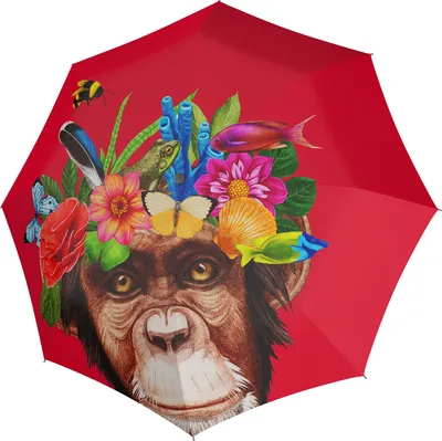Produktbild von doppler Taschenregenschirm Regenschirm Modern.Art Magic Mini Flower Monkey mehrfarbig