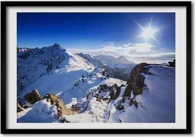 Produktbild von Bild - Bilderrahmen - 100 cm x 70 cm - MDF - Rahmen - Foto - Wandkunst Tatra-Gipfel