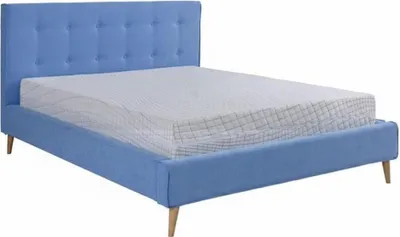 Produktbild von Chesterfield Samt Velvet Doppel Design Bett Luxus Design Betten Doppel Blau Neu