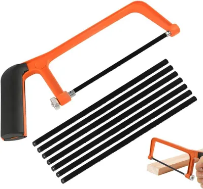 Productafbeelding van Mini handzaag 150 mm, 30 zaagbladen, voor hout metaal en plastic, voor klussen
