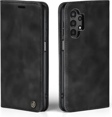 Produktbild von Handy Hülle für Samsung Galaxy A13 Klapphülle Bookcase Flip Cover Handy Tasche Etui Farbe: Schwarz