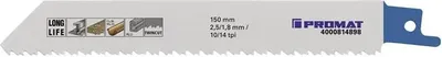 Produktbild von Sbelsgeblatt Lnge 150 mm Breite 19 mm Zahnteilung TPI 10/14 2,5/1,8 mm gefrst, geschrnkt