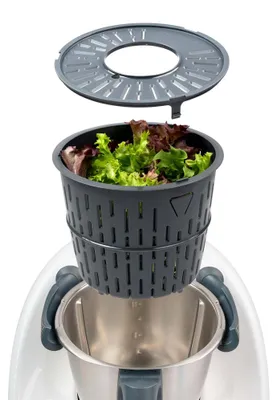 Produktbild von Mixcover Verbesserte Version Salatschleuder kompatibel mit Thermomix TM6 TM5 - waschen und trocknen von Salat - Salattrockner - auch zum Kochen geeignet, Grau, Thermomix TM5, TM6, 1 Stück(e), Bisphenol A (BPA)