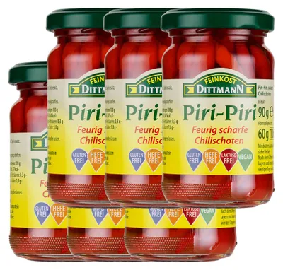 Image de Feinkost Dittmann Piri-Piri, piment fort, paquet de 6 (6 x 100 g)