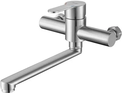 Obrázek produktu pro Baterie pod umyvadlo do kuchyně, nerezová ocel, kuchyňská baterie s výtokem 23 cm, otočná o 360 stupňů, kartáčovaná