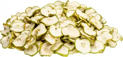 Produktbild von Apfelscheiben in Grün, getrocknet, im Beutel mit 500g | Getrocknete Früchtescheiben