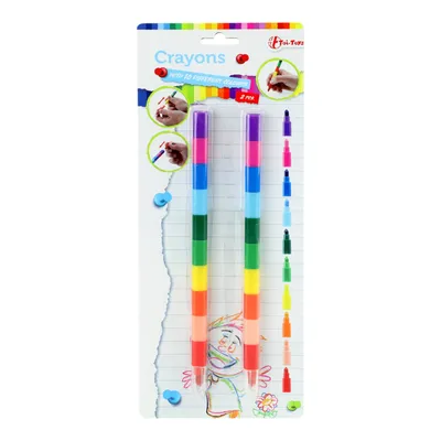 Image de Crayons de cire Crayons gras en set de 2 avec 10 couleurs différentes chacun