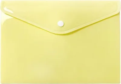 Image de Pochette A5 en polypropylène jaune pastel - Biurfol