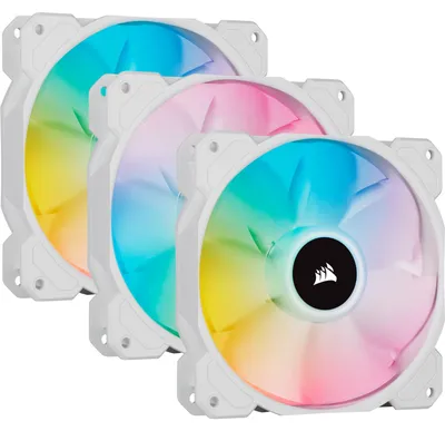 Image de Corsair iCUE SP120 RGB ELITE - Ventilateur de boîtier - 120 mm - blanc (pack de 3)