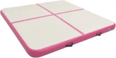Obrázek produktu pro vidaXL Nafukovací gymnastická podložka s pumpou 200x200x15 cm PVC růžová