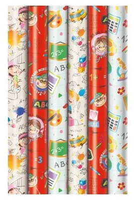 Produktbild von Geschenkpapier Einschulung Schulanfang 2m x 0,7m - 20 Rollen