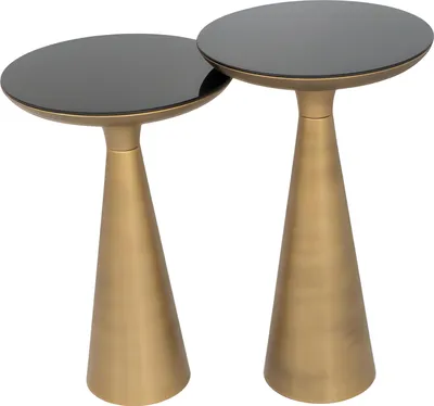 Produktbild von Eleganter Beistelltisch aus Holz in Gold modern und