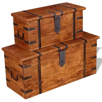Immagine prodotto di Set Bauli 2 pz in Legno Massello