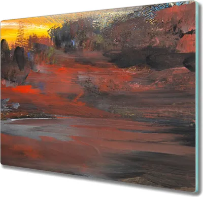 Produktbild von Coloray Schneidebrett Herdabdeckplatte 60x52 cm Kochplattenabdeckung Hackbrett Küchenbrett - Malerei