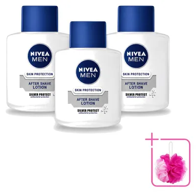 Image de 3 x Lotion après-rasage Nivea Men Silver Protect - 100 ml - Lot de 3