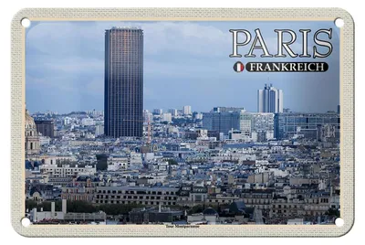 Produktbild von Blechschild Reise 18x12cm Paris Frankreich Montparnasse Hochhaus