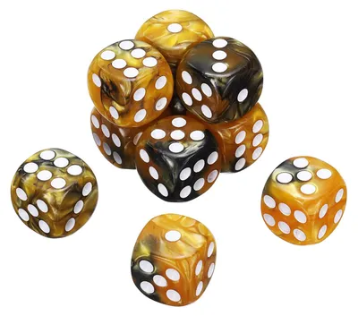 Produktbild von Würfel 10er Set, 16 mm, Acryl, mehrfarbig, für Brettspiele