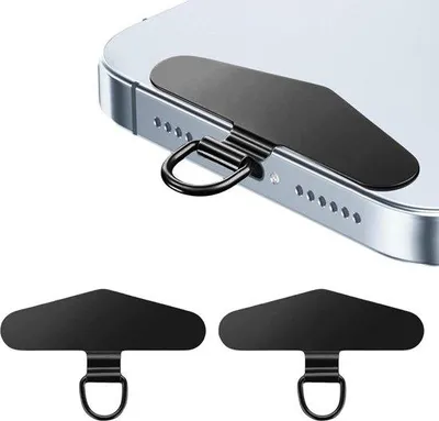Produktbild von Edelstahl-Telefonketten, schwarz, 2-teilig