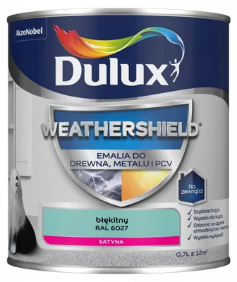 Produktbild von Acryl-Emaille Außenlack für Holz & Metall, wetterfest seidenmatt Blau 0,7 L