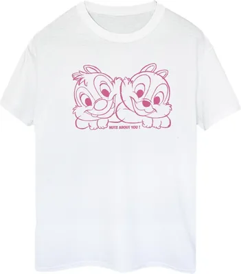 Produktbild von Disney - "Chip 'n' Dale Nuts About You" T-Shirt für Damen BI18718 (S) (Weiß)
